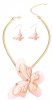 Pink Butterfly Herringbone Neck Set